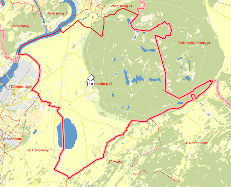 Karta över Vänersborg 26