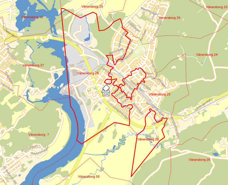 Karta över Vänersborg 28