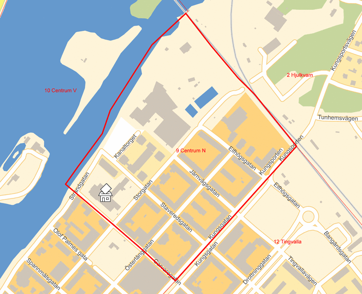 Karta över 9 Centrum N