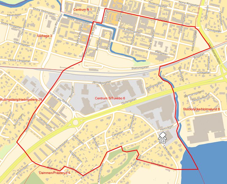 Karta över Centrum S/Tuvebo 6