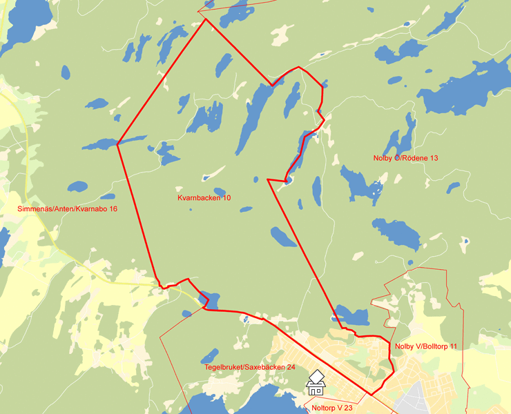 Karta över Kvarnbacken 10