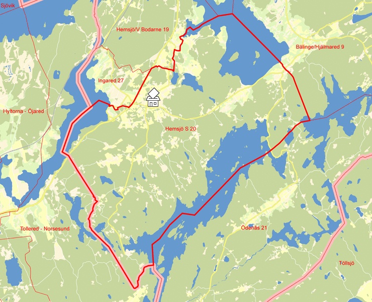 Karta över Hemsjö S 20