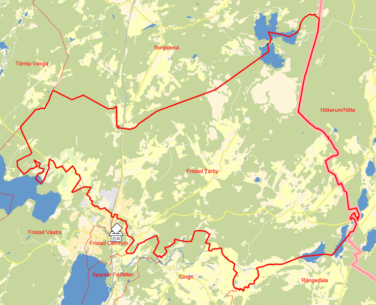 Karta över Fristad Tärby