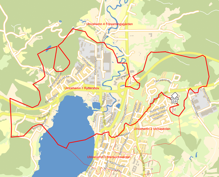 Karta över Ulricehamn 1 Ryttershov