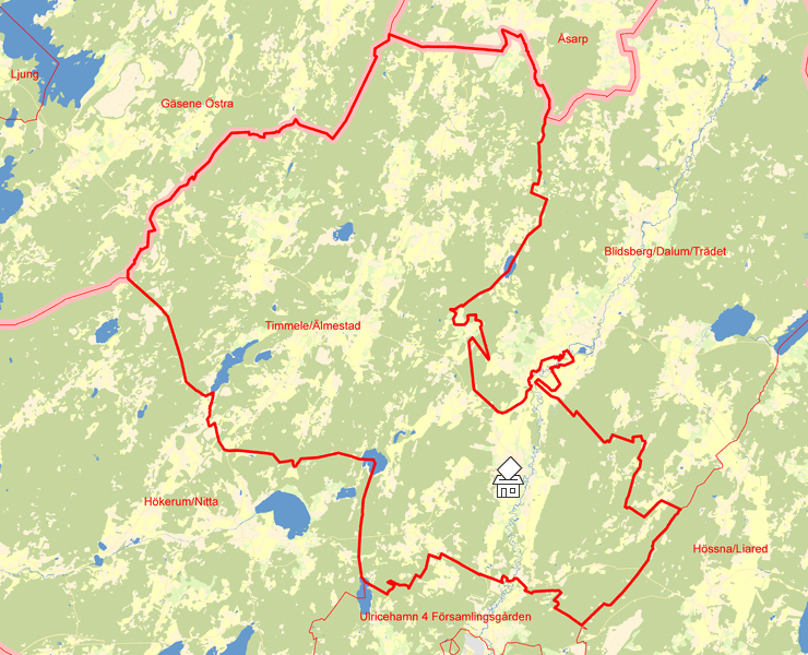 Karta över Timmele/Älmestad