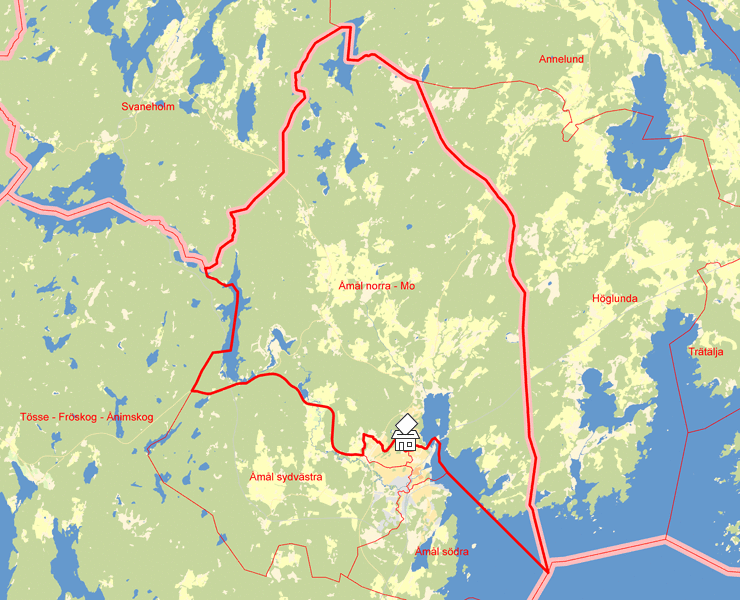 Karta över Åmål norra - Mo