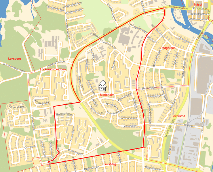 Karta över Marieholm