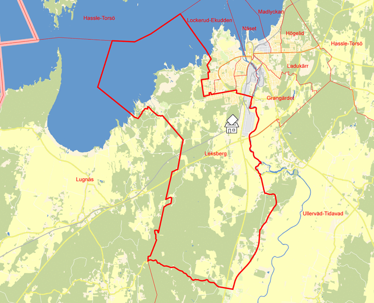 Karta över Leksberg