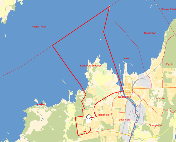 Karta över Lockerud-Ekudden