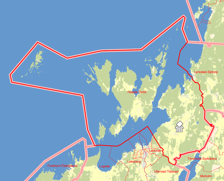 Karta över Hassle-Torsö