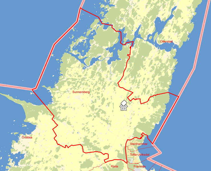 Karta över Sunnersberg