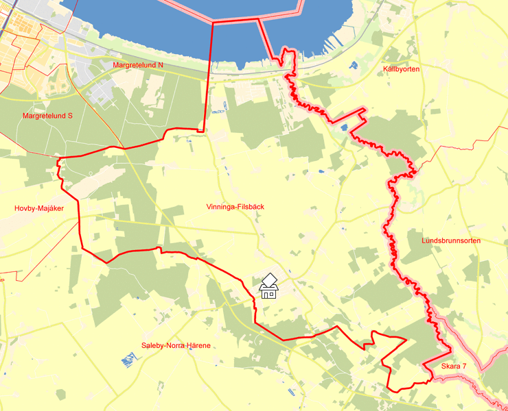 Karta över Vinninga-Filsbäck
