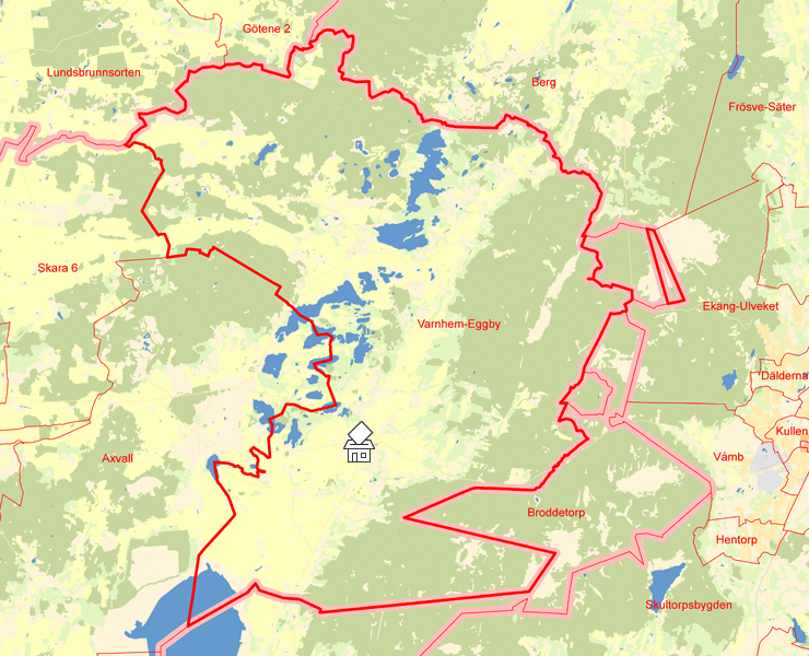 Karta över Varnhem-Eggby