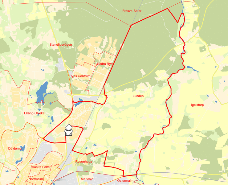 Karta över Lunden