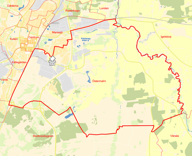 Karta över Östermalm