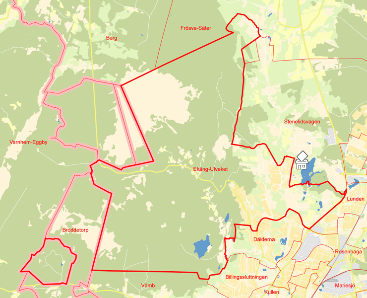 Karta över Ekäng-Ulveket