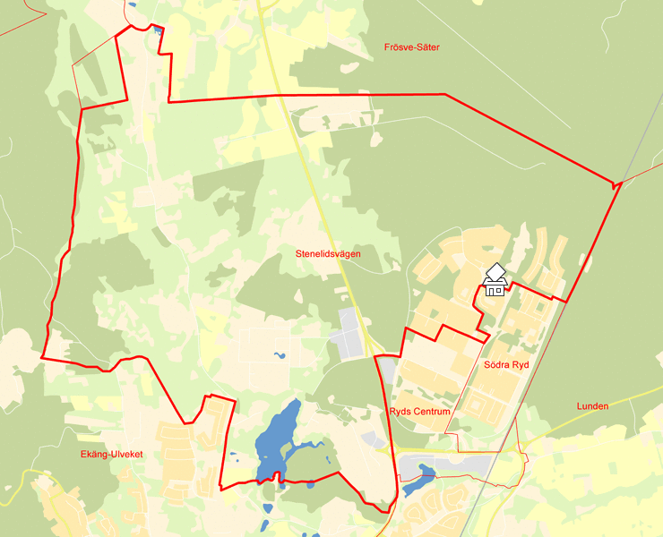 Karta över Stenelidsvägen