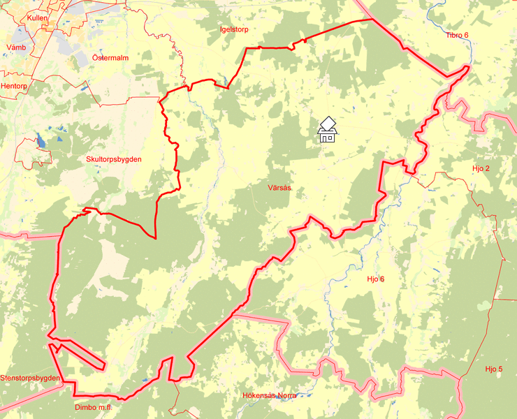 Karta över Värsås