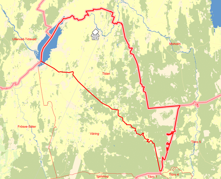 Karta över Tidan