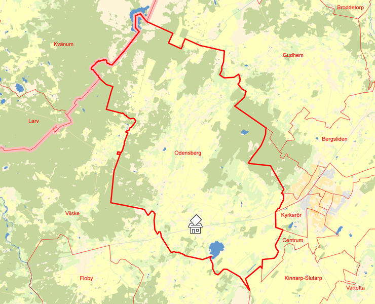 Karta över Odensberg