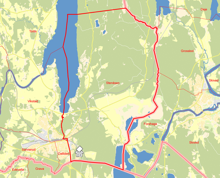 Karta över Stenåsen