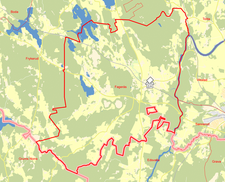 Karta över Fagerås