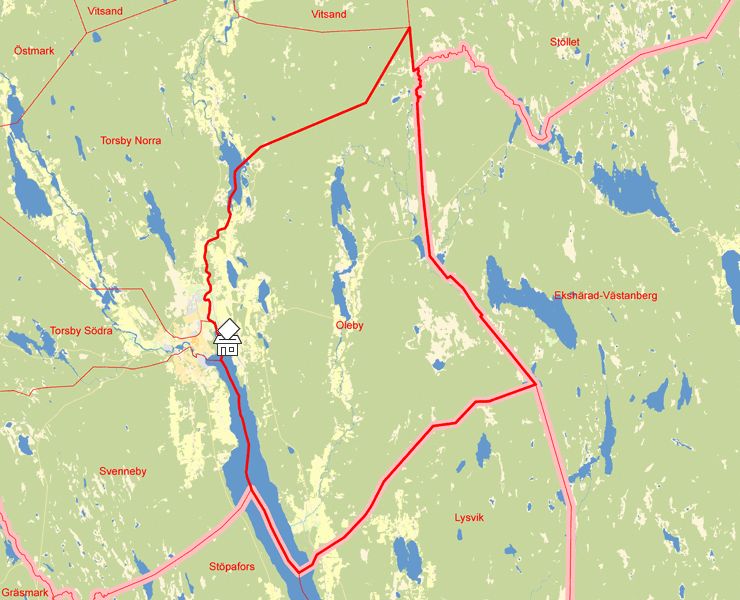 Karta över Oleby
