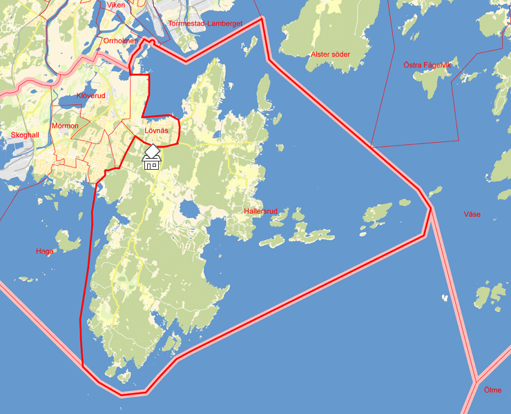 Karta över Hallersrud