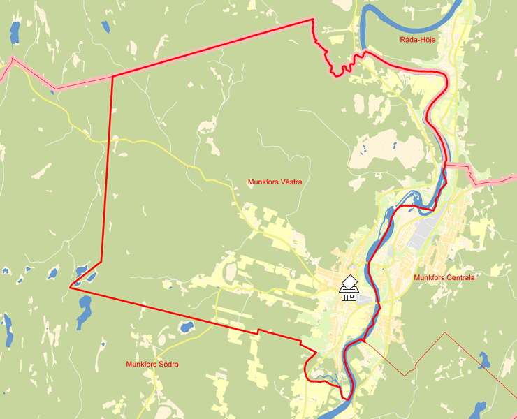 Karta över Munkfors Västra