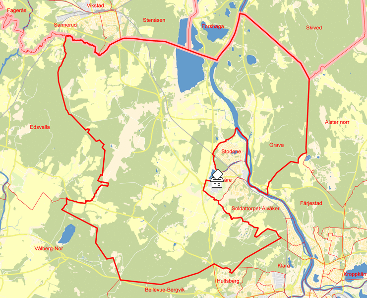 Karta över Grava