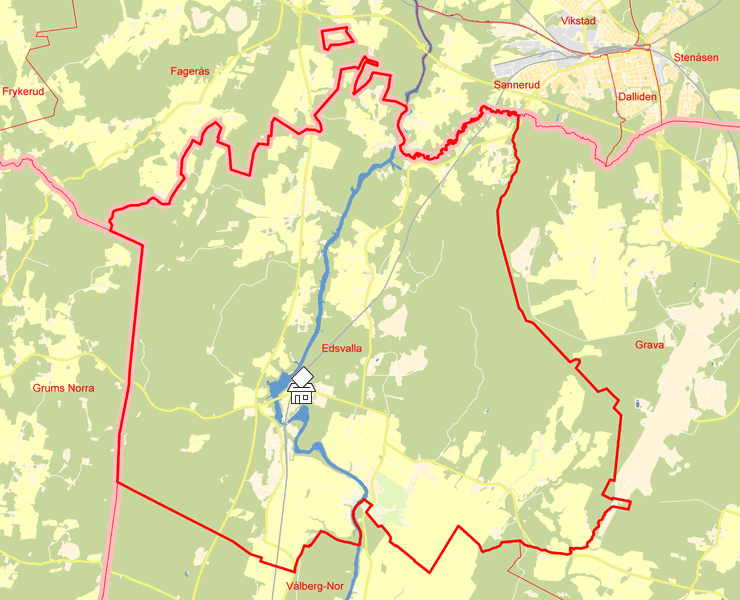 Karta över Edsvalla