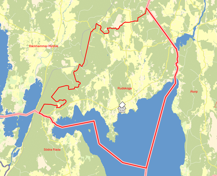 Karta över Rudskoga