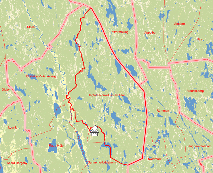 Karta över Hagfors Norra-Gustav Adolf