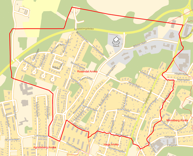 Karta över Rosendal Arvika