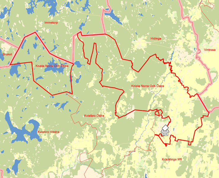 Karta över Knista Norra Och Östra