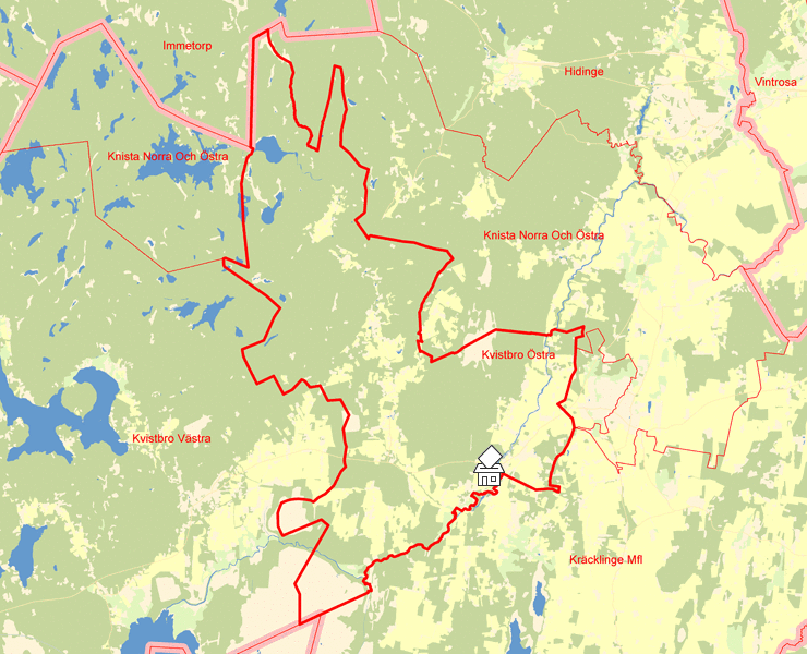 Karta över Kvistbro Östra