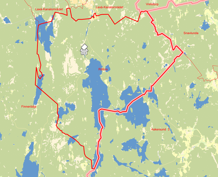 Karta över Röfors