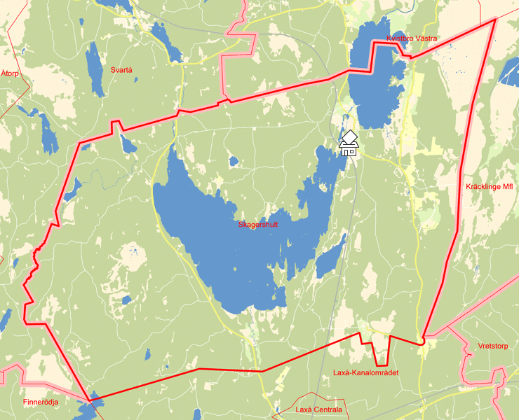 Karta över Skagershult