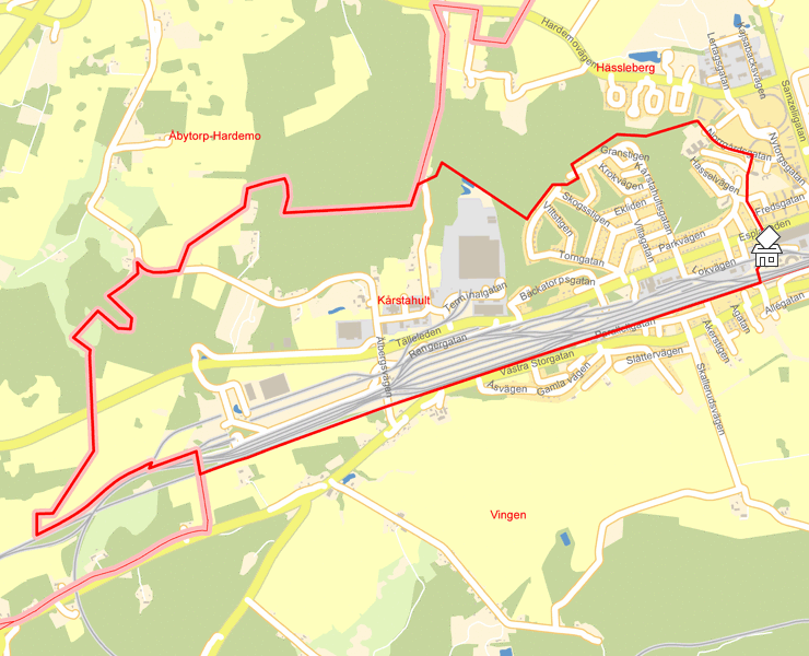 Karta över Kårstahult