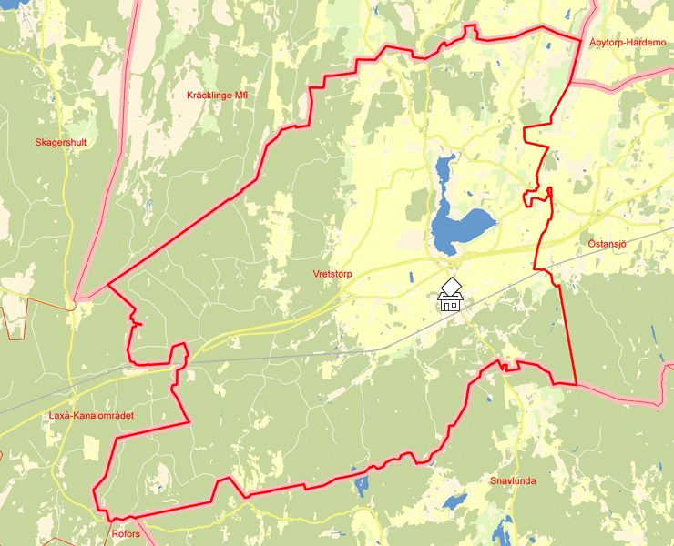 Karta över Vretstorp