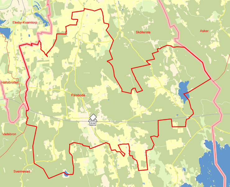 Karta över Pålsboda
