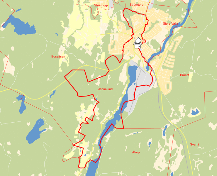 Karta över Jannelund