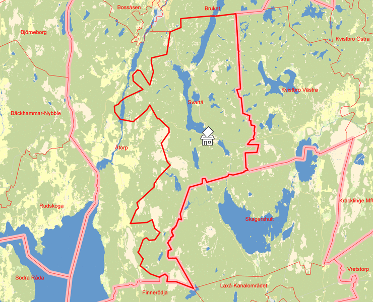 Karta över Svartå