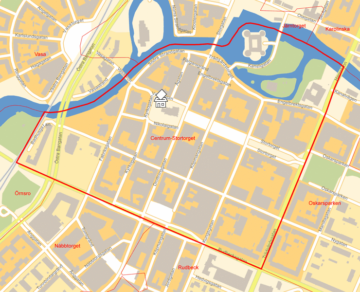 Karta över Centrum-Stortorget