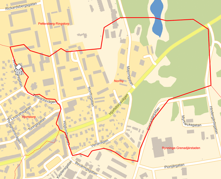 Karta över Norrby