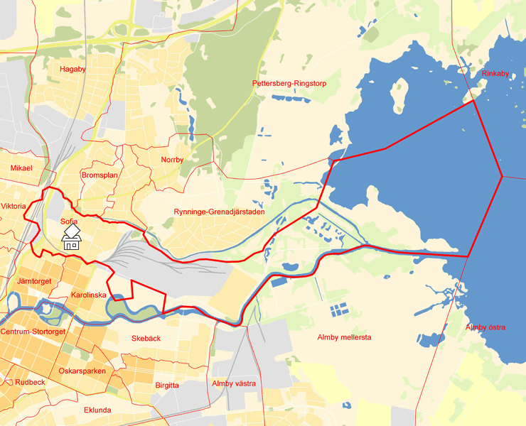 Karta över Sofia