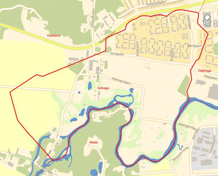 Karta över Solhaga