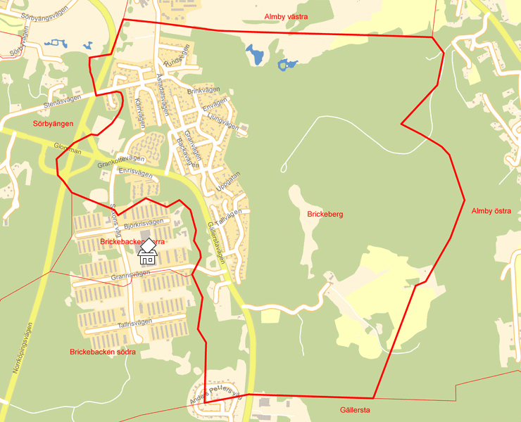 Karta över Brickeberg
