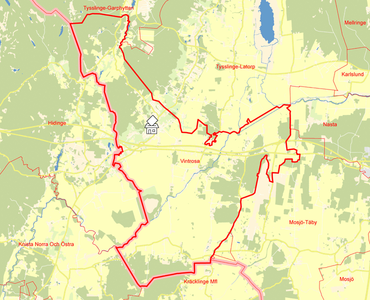 Karta över Vintrosa