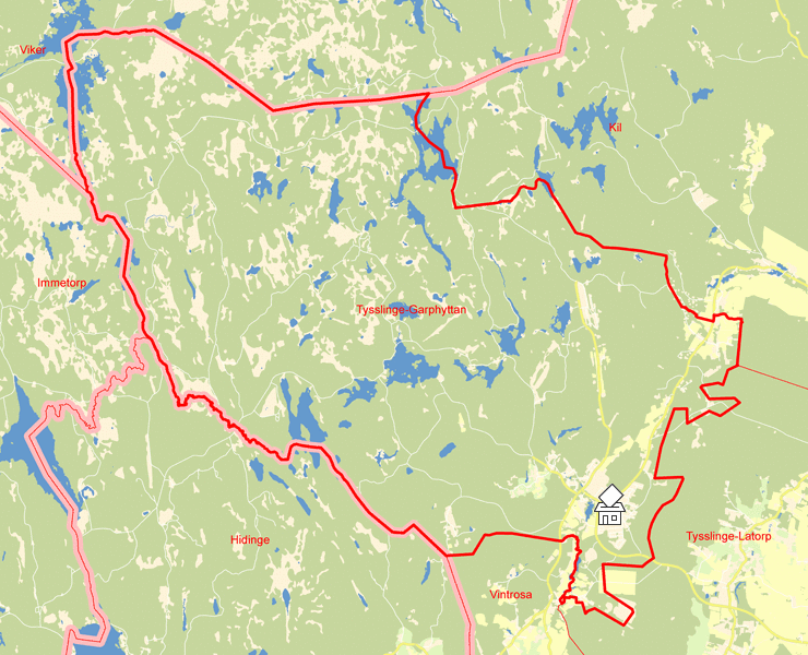 Karta över Tysslinge-Garphyttan
